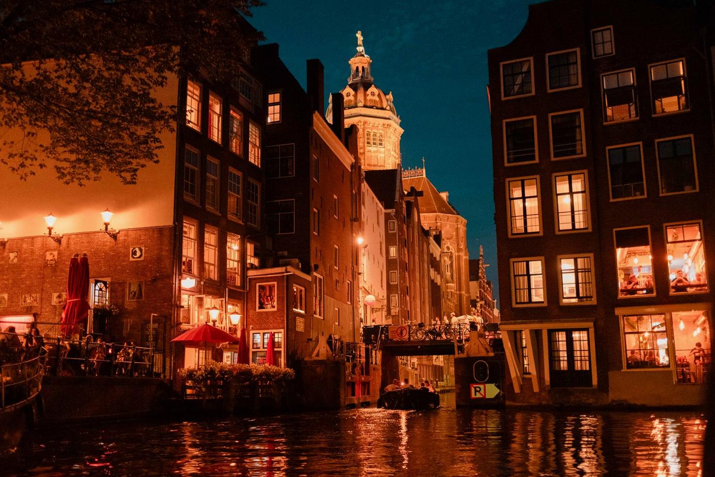 Amsterdam canal evening